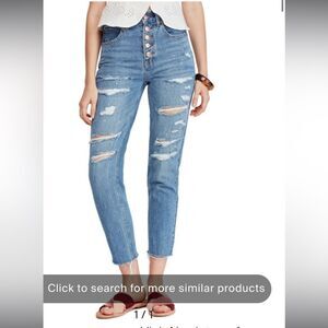 Free People Blossom Rigid Crop Skinny Jeans In Blue